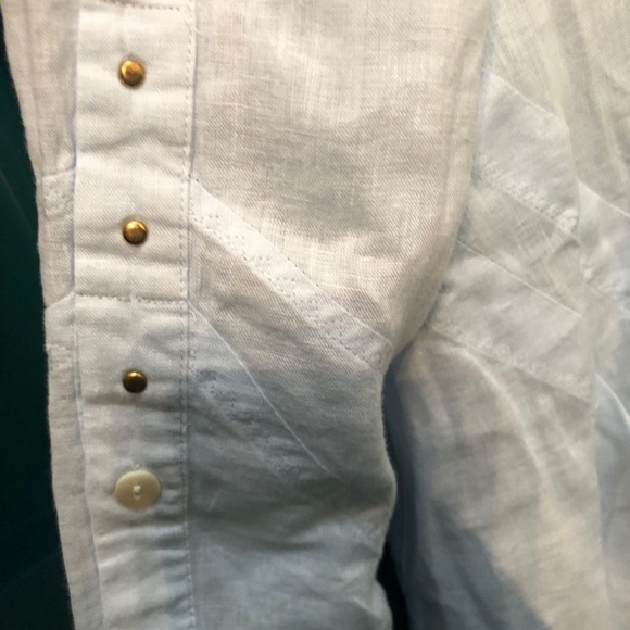 NWOT SOFT SURROUNDINGS LINEN BUTTON DOWN TUNIC - Picture 3 of 5